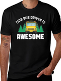 Awesome Bus Driver Graphic T-Shirt