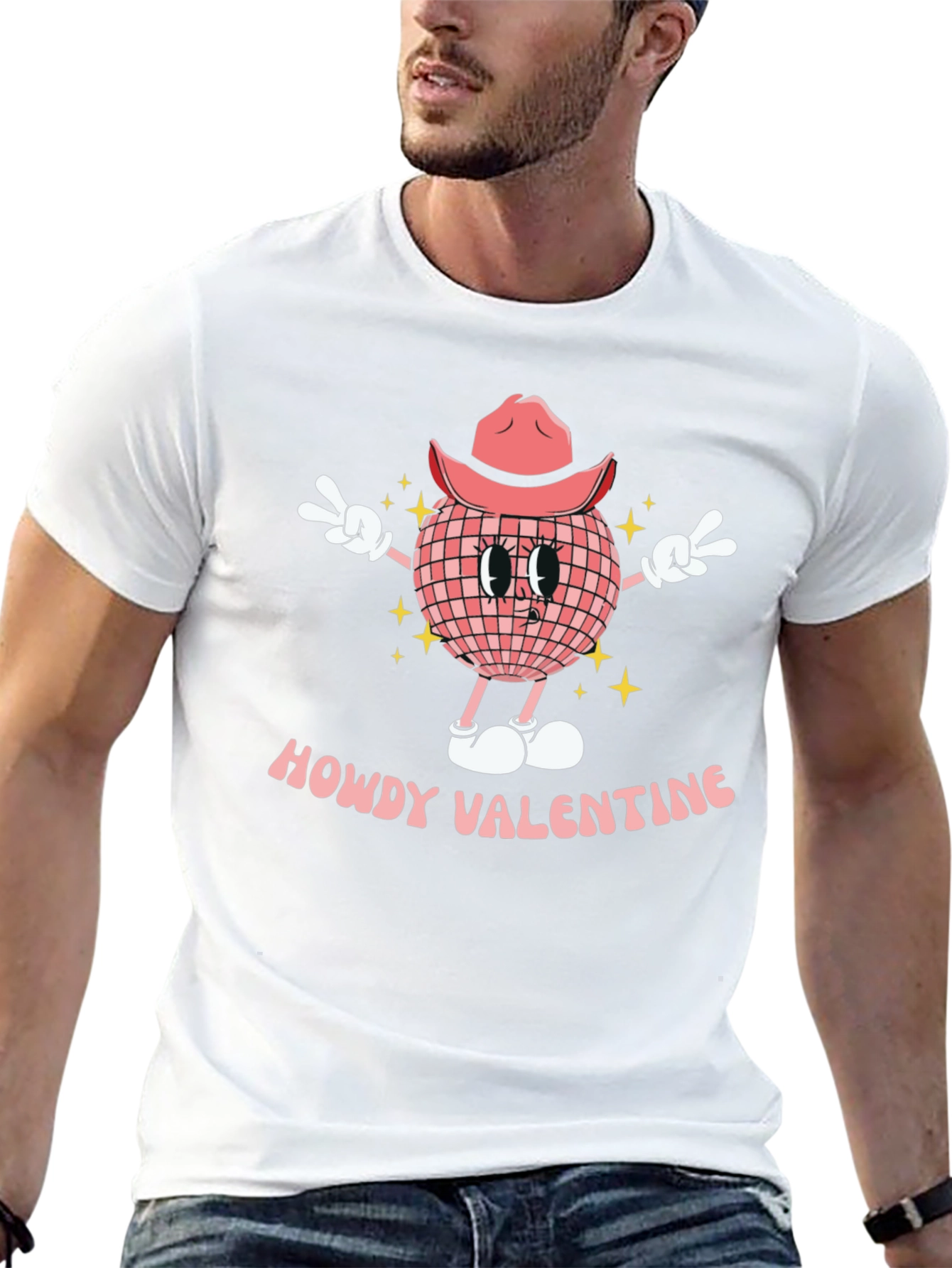 Howdy Valentine T-Shirt Disco Ball Cowgirl Tee