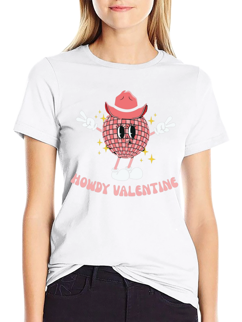 Howdy Valentine T-Shirt Disco Ball Cowgirl Tee