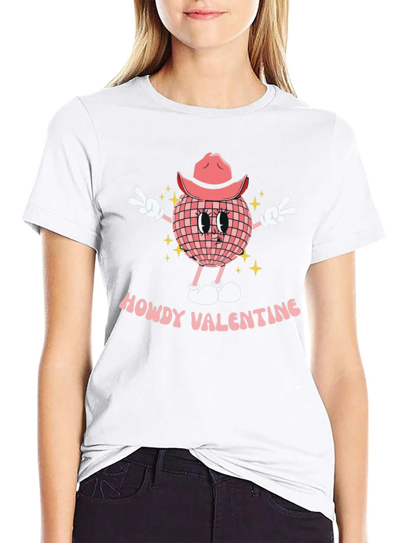 Howdy Valentine T-Shirt Disco Ball Cowgirl Tee