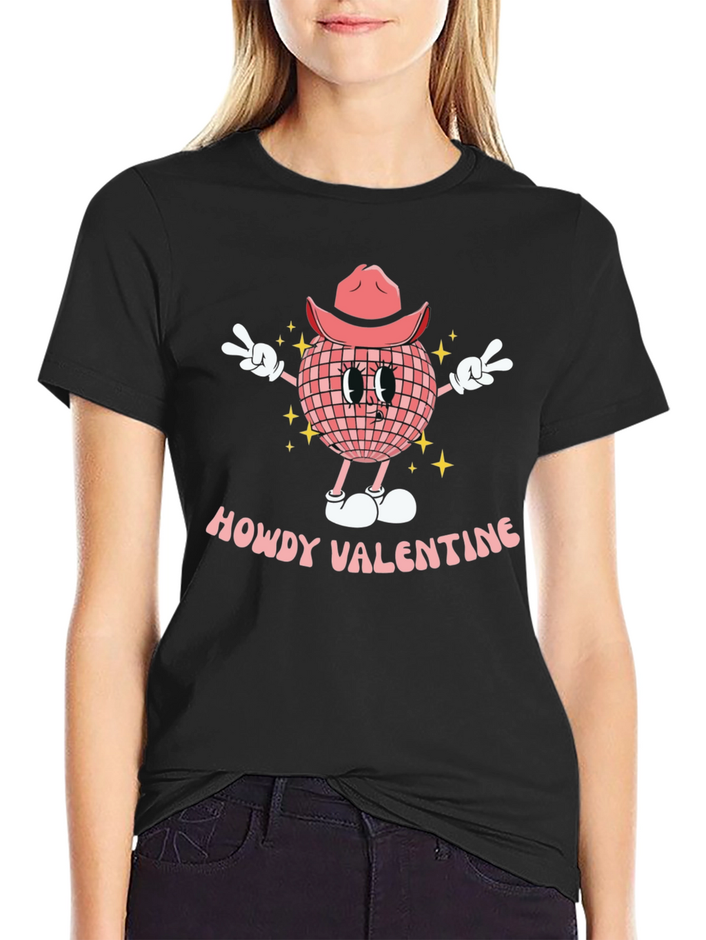 Howdy Valentine T-Shirt Disco Ball Cowgirl Tee