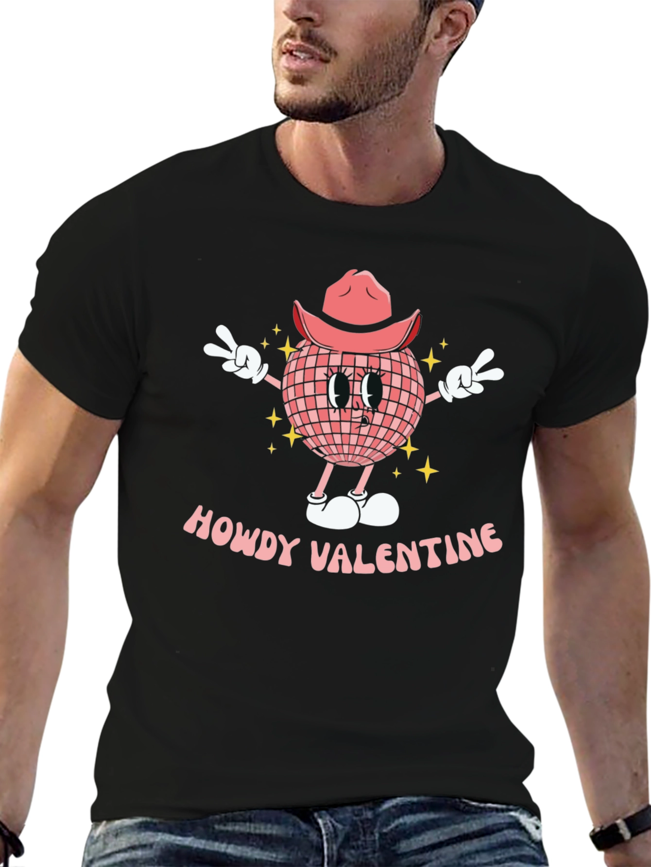 Howdy Valentine T-Shirt Disco Ball Cowgirl Tee