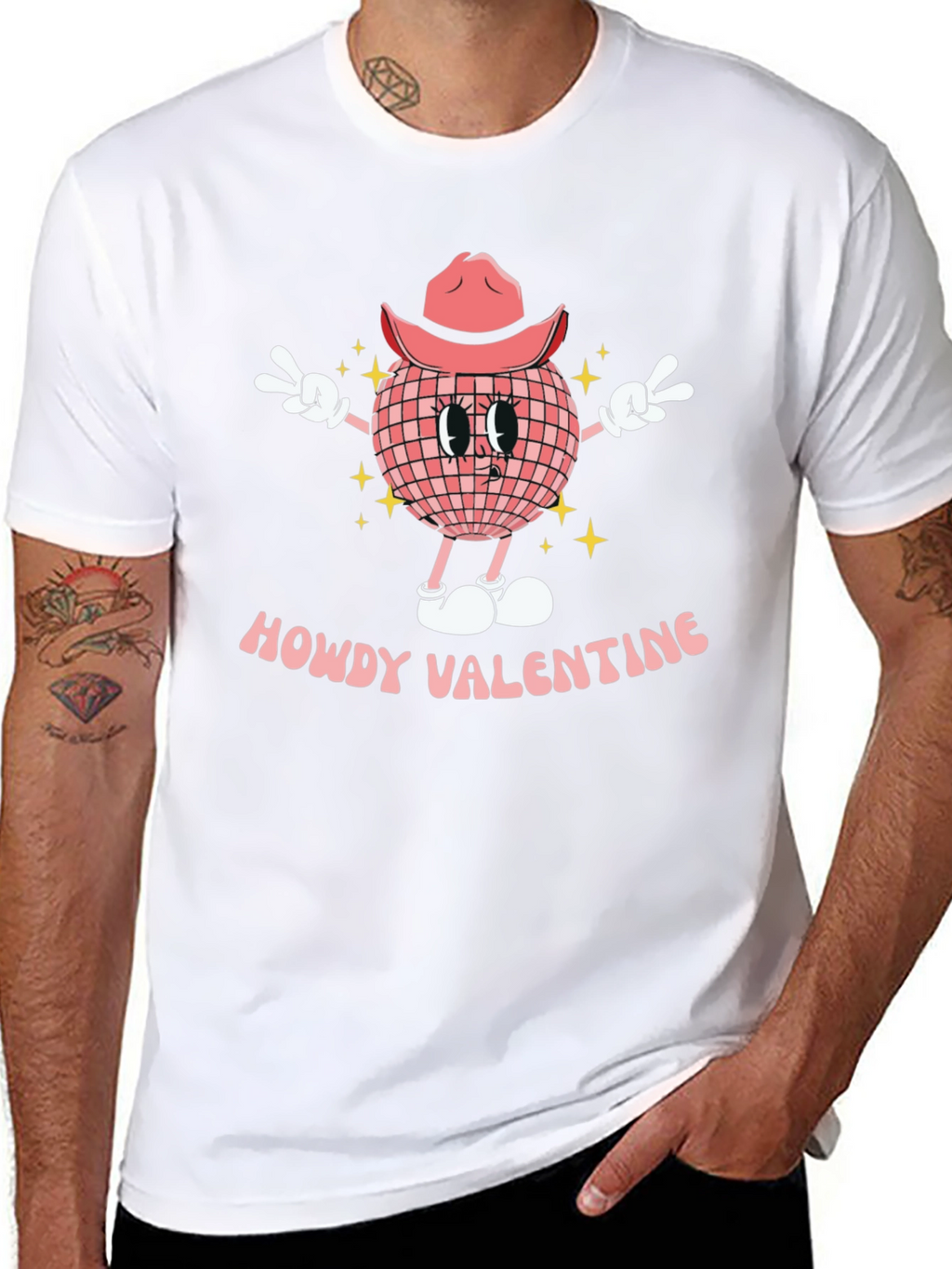 Howdy Valentine T-Shirt Disco Ball Cowgirl Tee