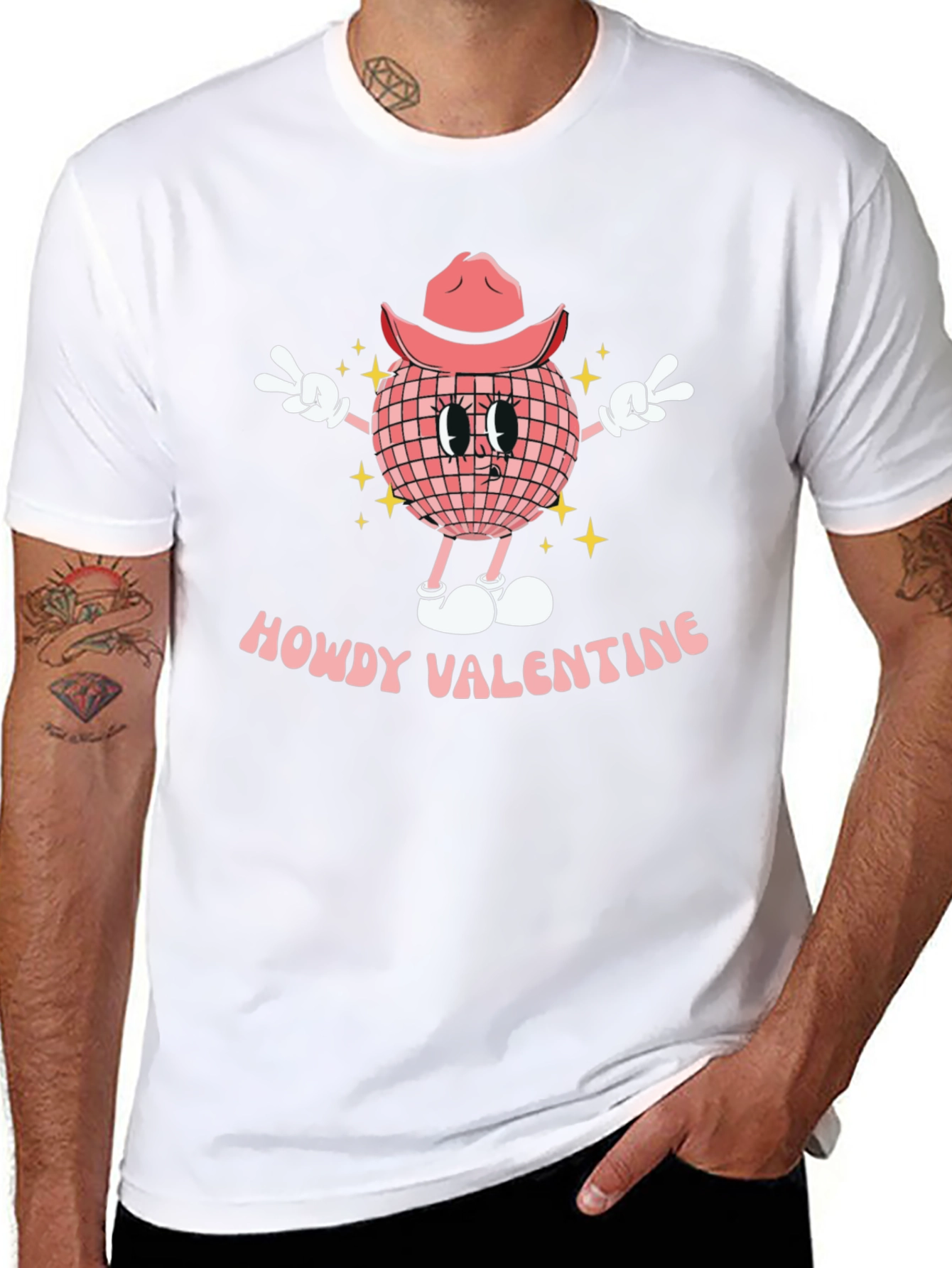Howdy Valentine T-Shirt Disco Ball Cowgirl Tee
