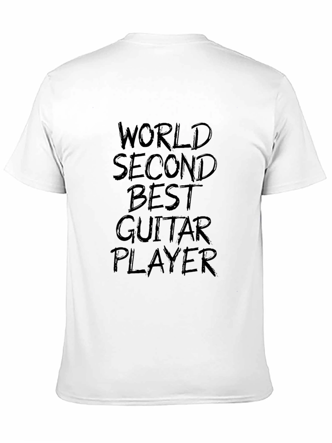 Funny World Second Best Guitar Player Black T-Shirt