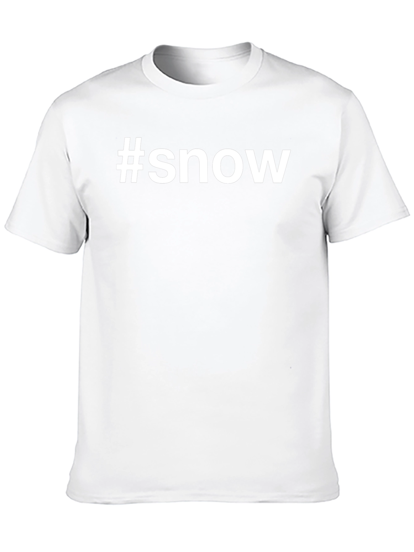 #snow Graphic Tee - Black Cotton T-Shirt