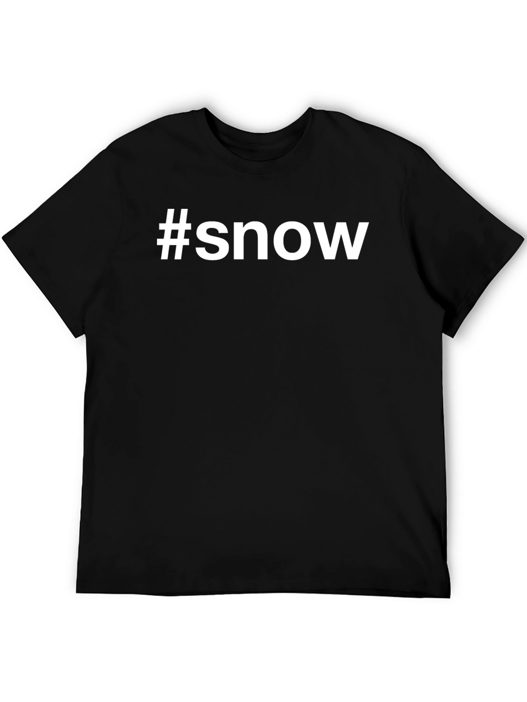 #snow Graphic Tee - Black Cotton T-Shirt