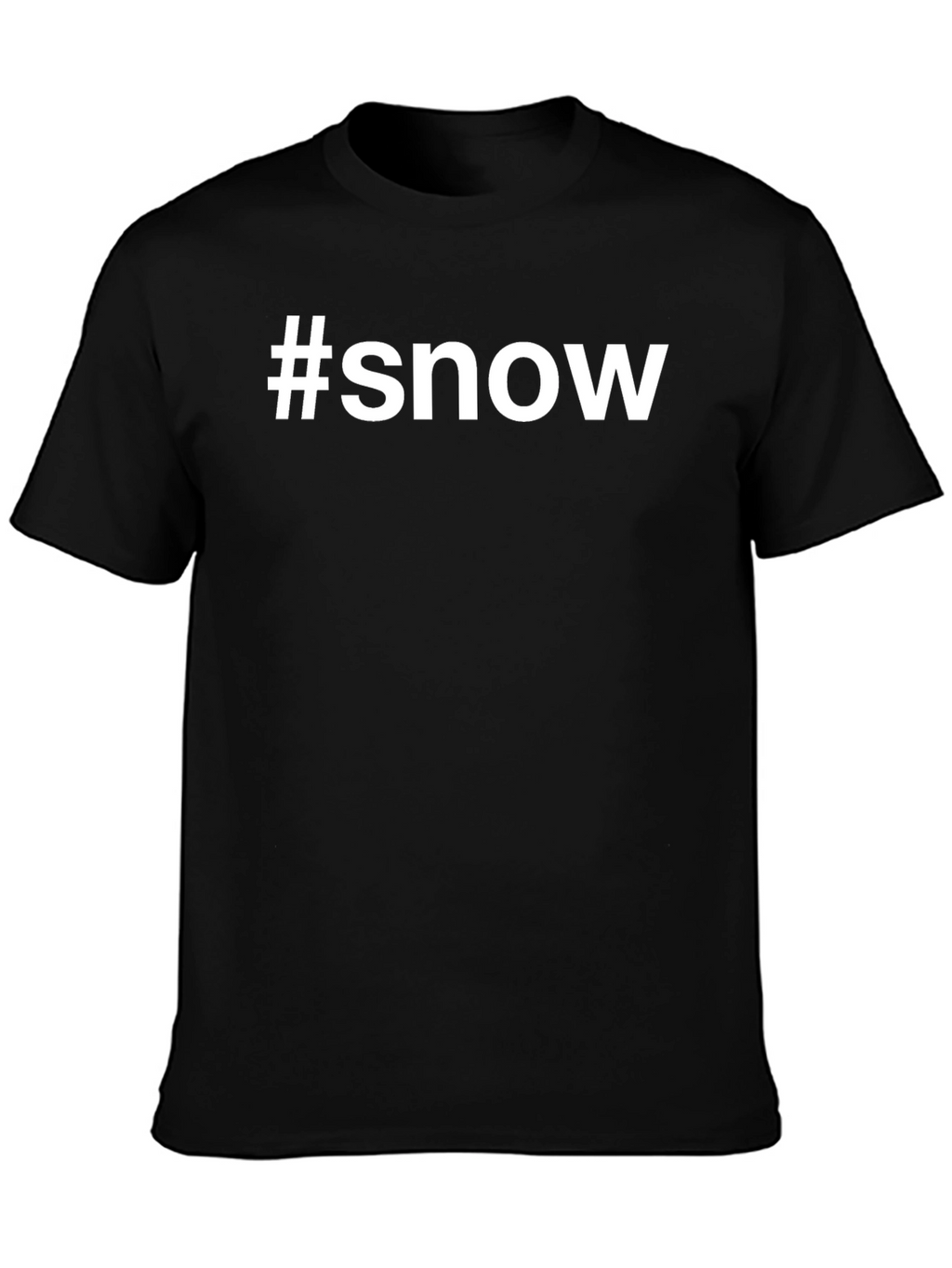 #snow Graphic Tee - Black Cotton T-Shirt