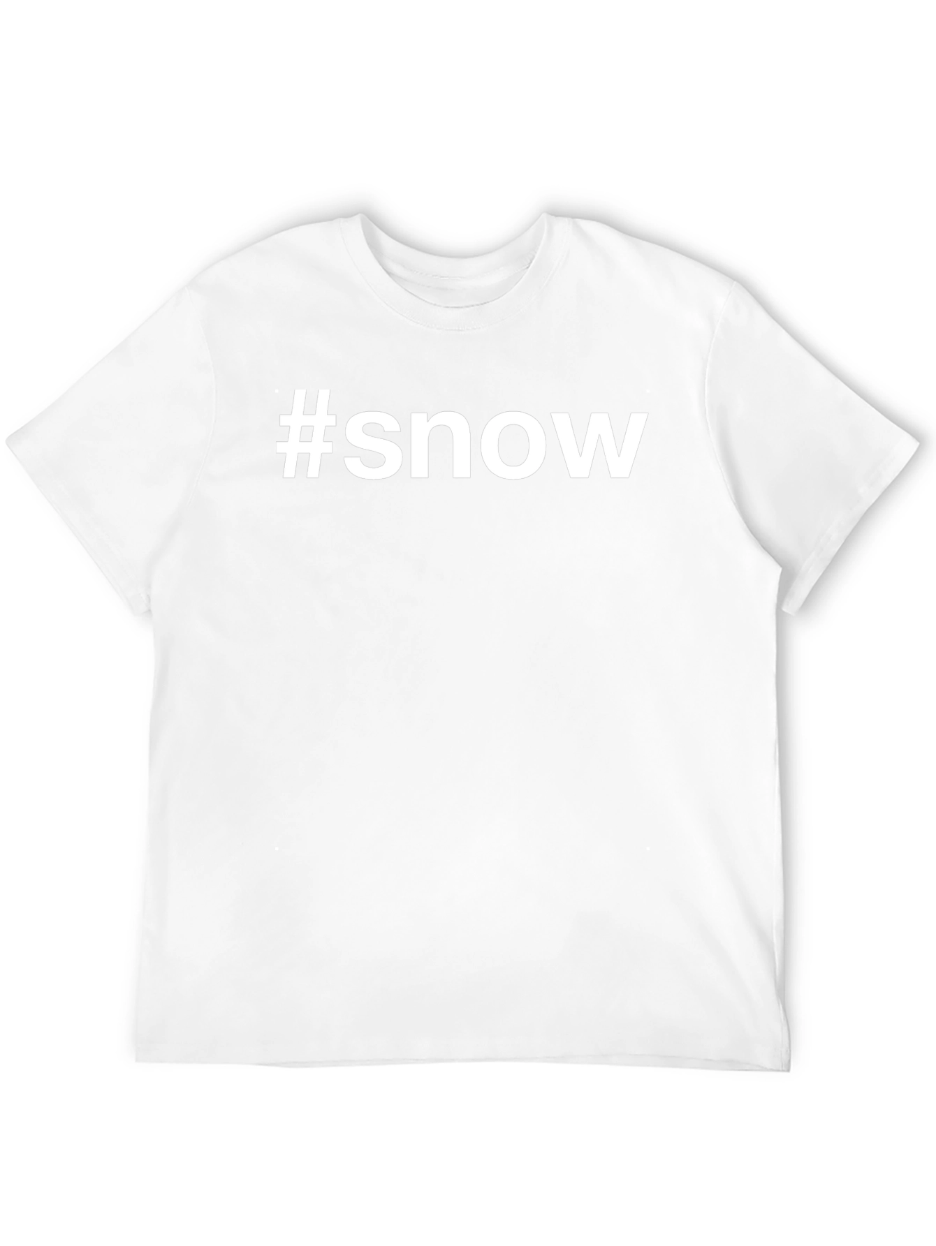 #snow Graphic Tee - Black Cotton T-Shirt