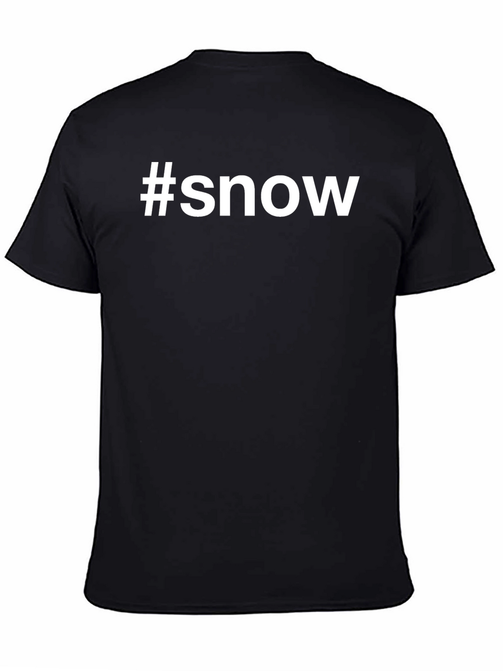 #snow Graphic Tee - Black Cotton T-Shirt