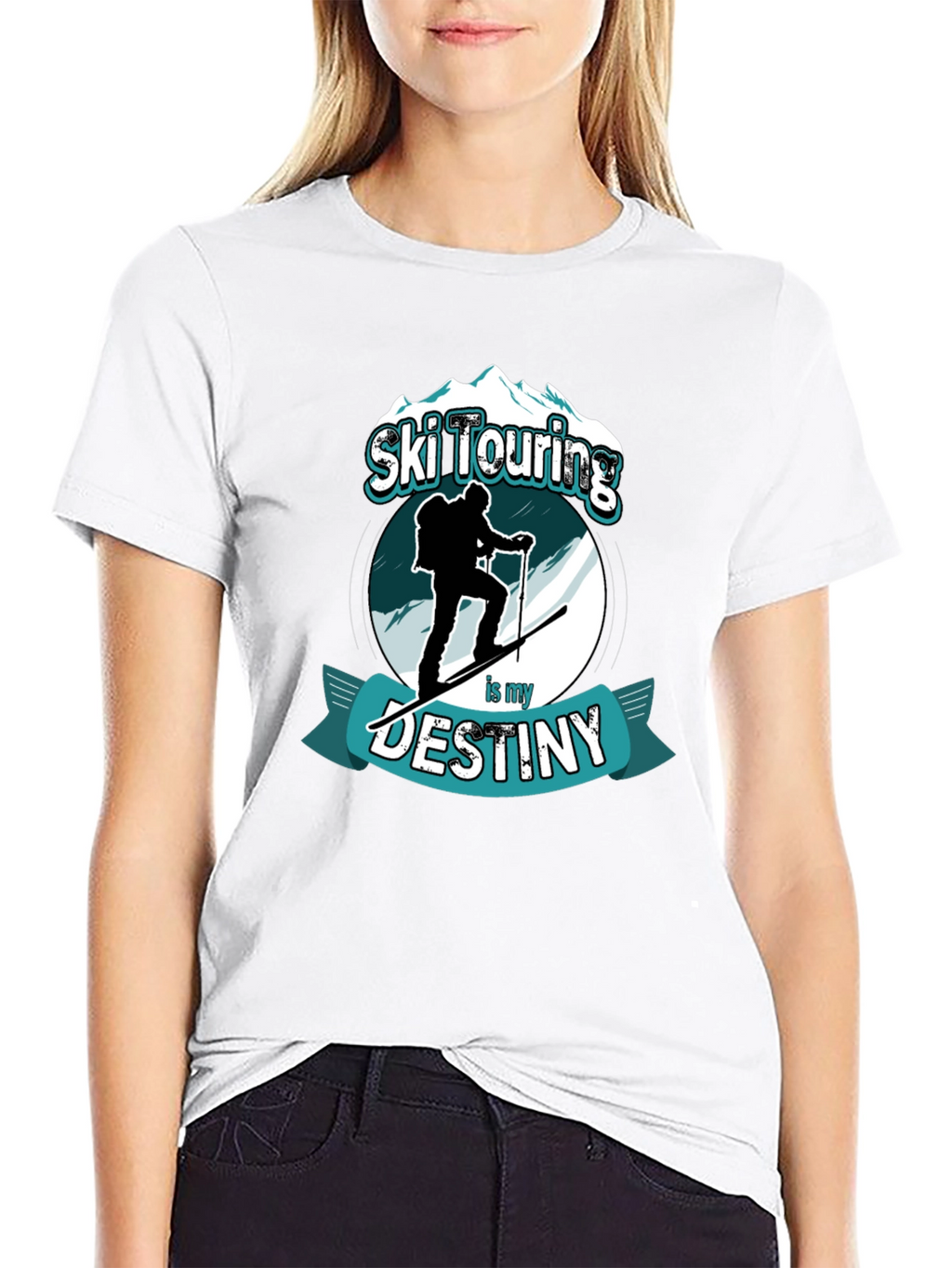 Ski Touring Destiny T-Shirt Black Graphic Tee