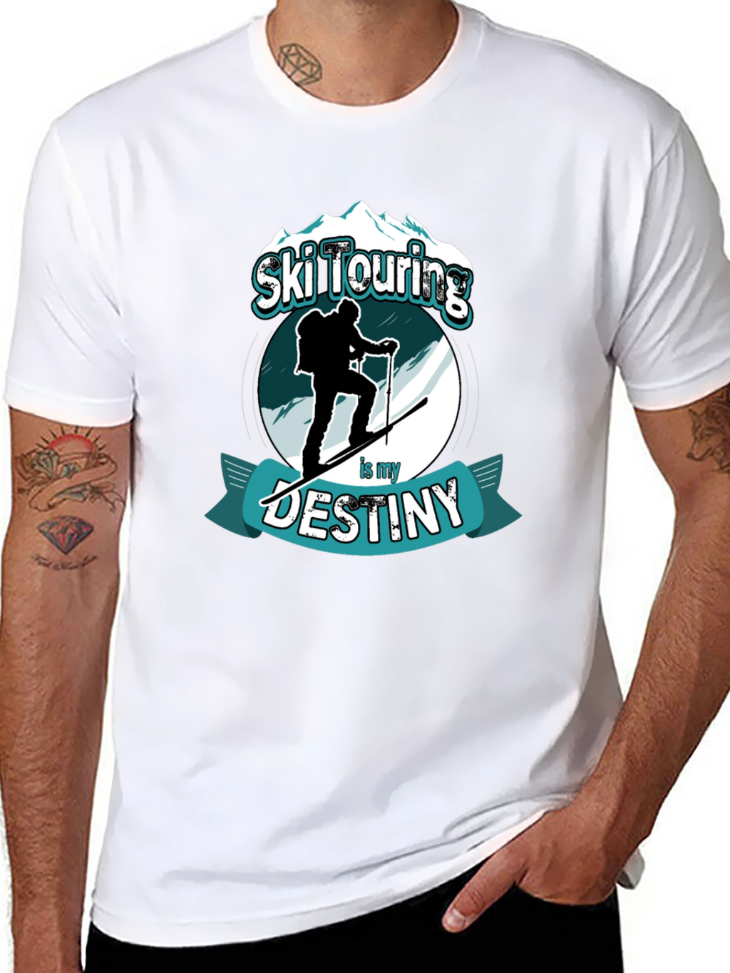 Ski Touring Destiny T-Shirt Black Graphic Tee