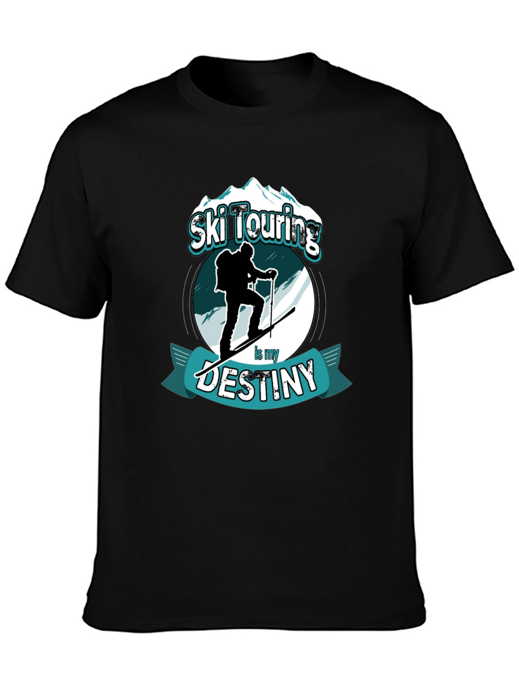 Ski Touring Destiny T-Shirt Black Graphic Tee