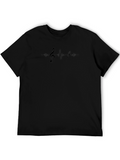 Music Heartbeat Graphic Tee - Black