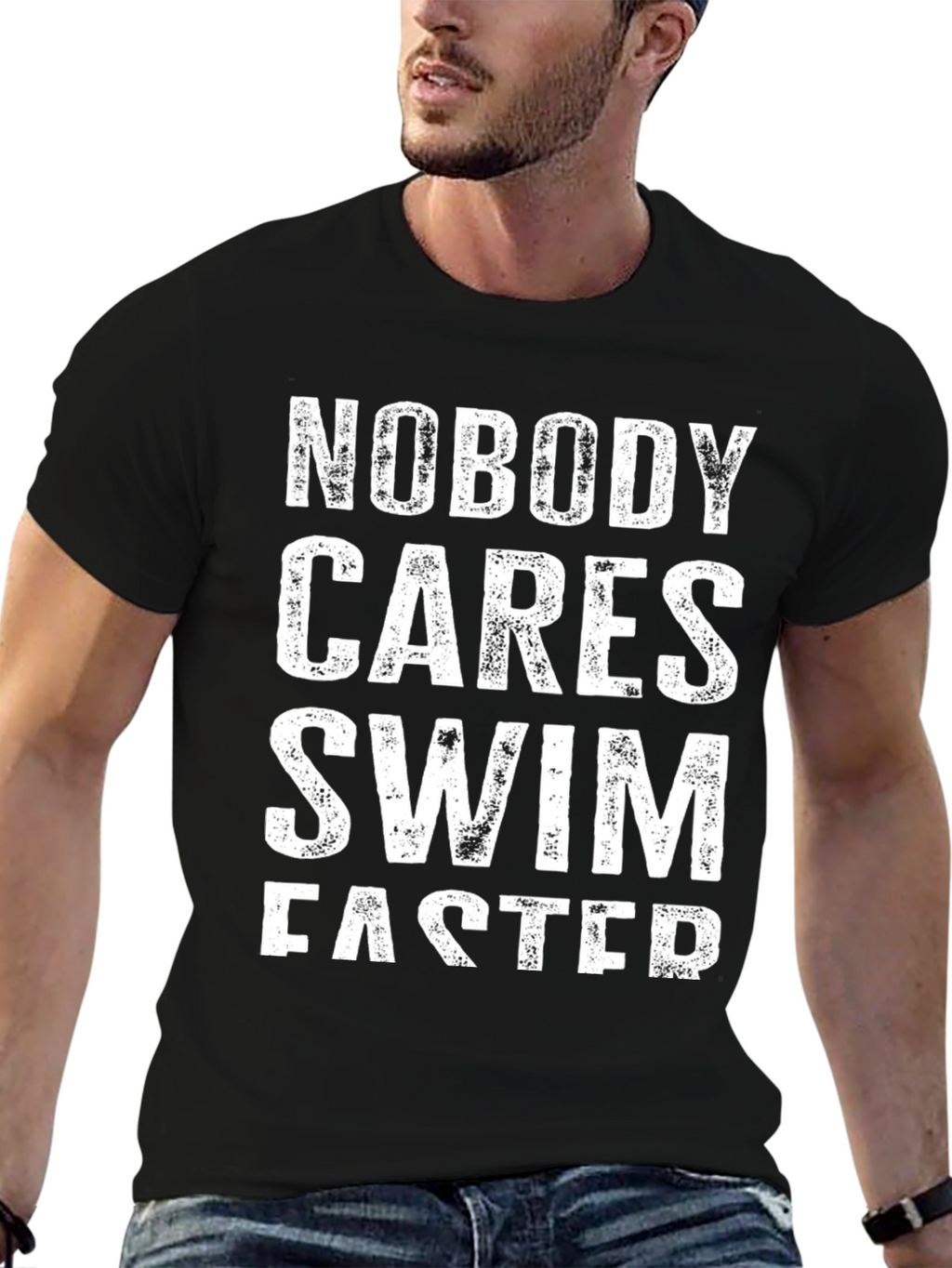 Nobody Cares Swim Faster Graphic Tee