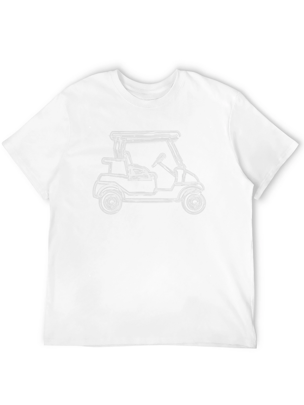 Golf Cart Graphic Tee -  Black Cotton T-Shirt