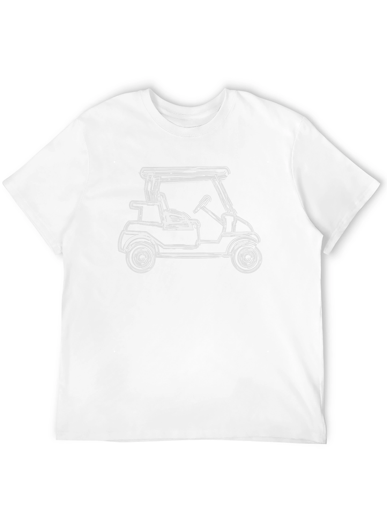 Golf Cart Graphic Tee -  Black Cotton T-Shirt