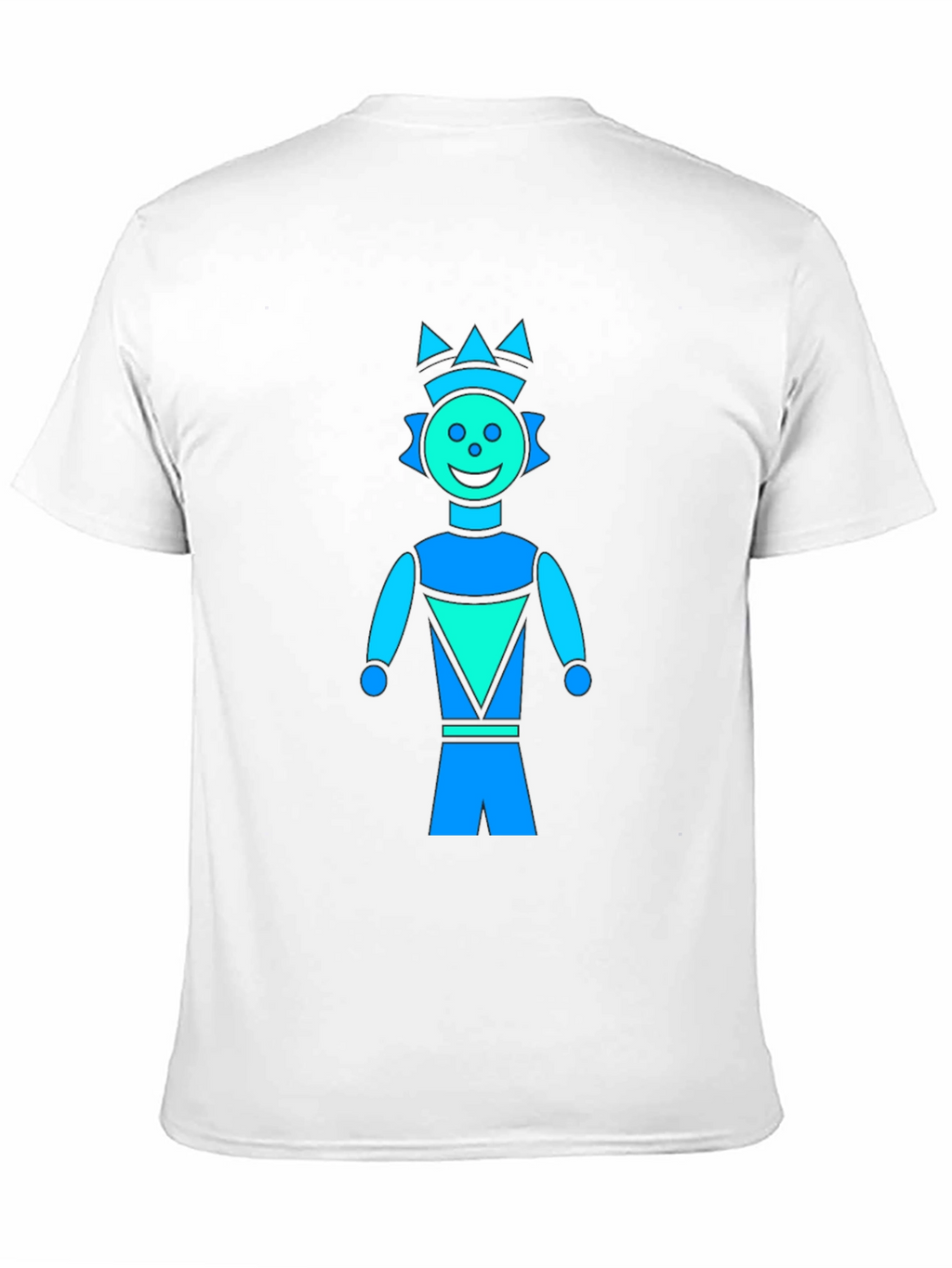 Geometric Robot Graphic Black T-Shirt