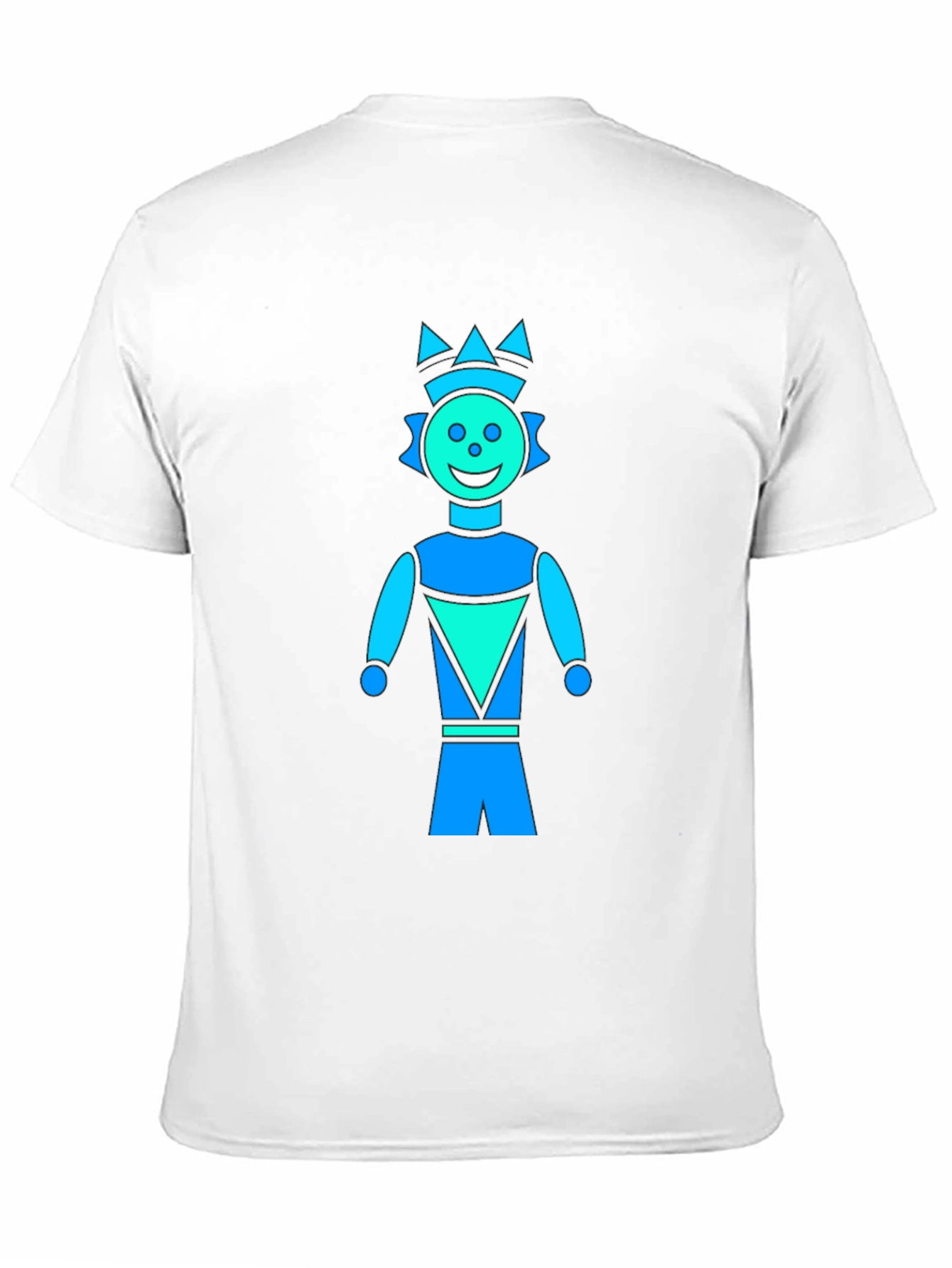 Geometric Robot Graphic Black T-Shirt