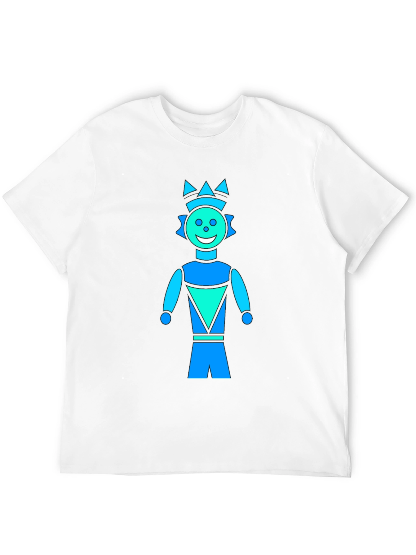 Geometric Robot Graphic Black T-Shirt