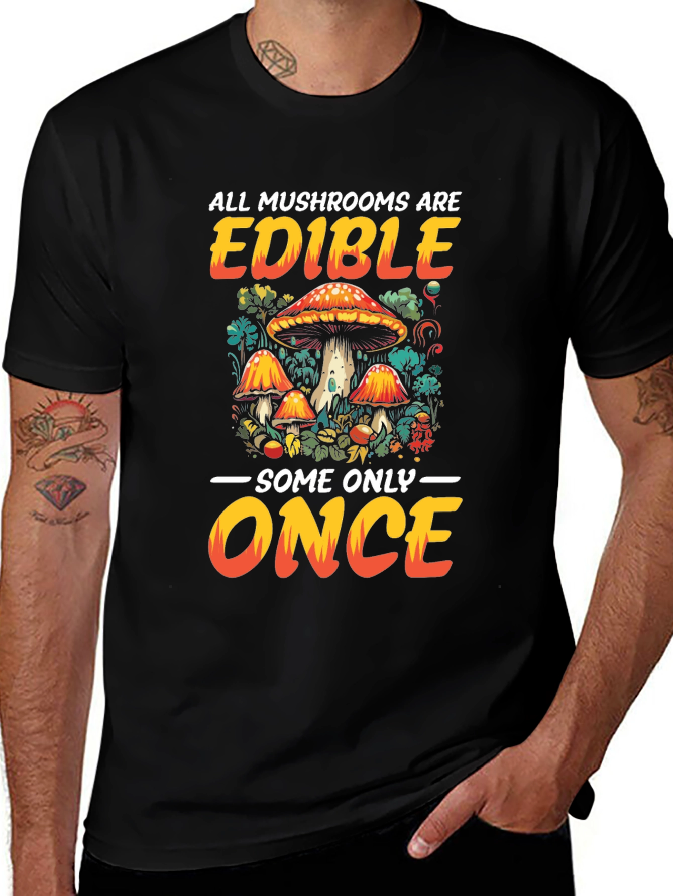Edible Mushrooms T-Shirt Funny Nature Tee