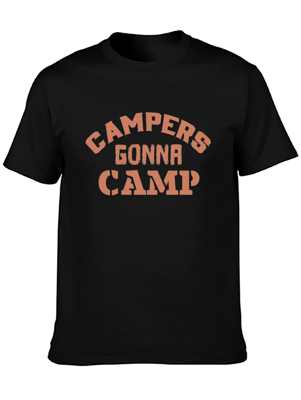 Campers Gonna Camp Black Graphic Tee