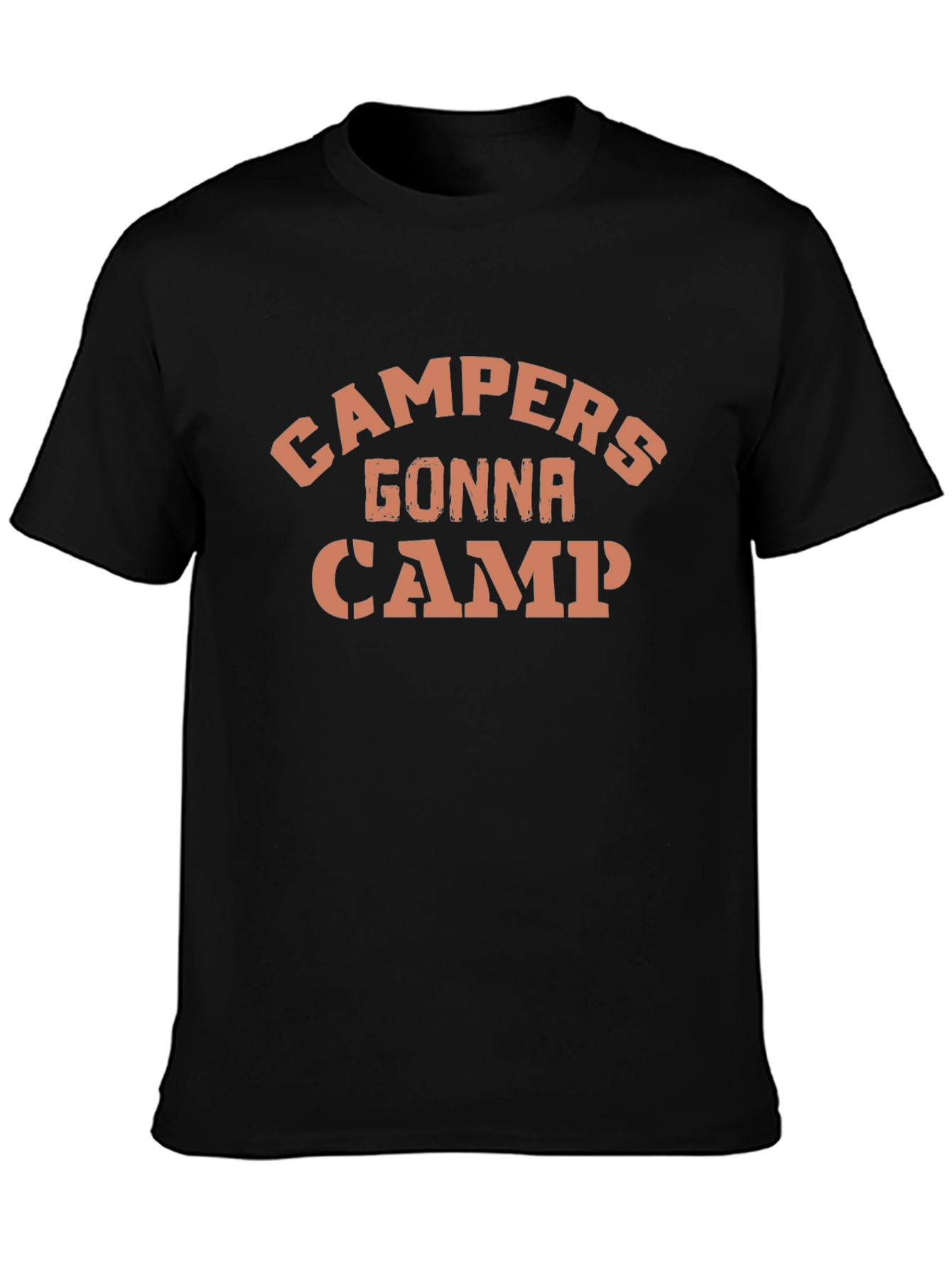 Campers Gonna Camp Black Graphic Tee