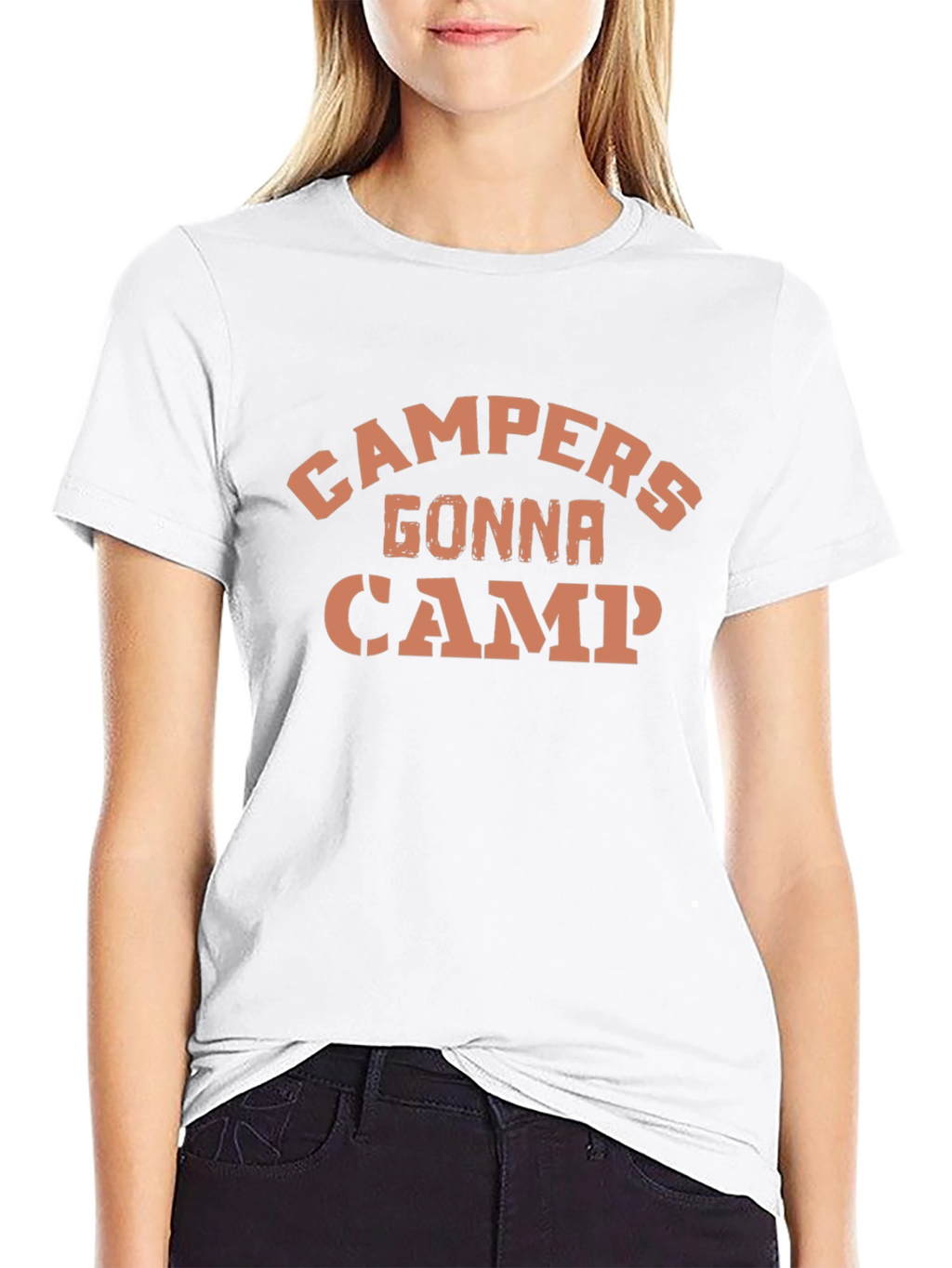 Campers Gonna Camp Black Graphic Tee