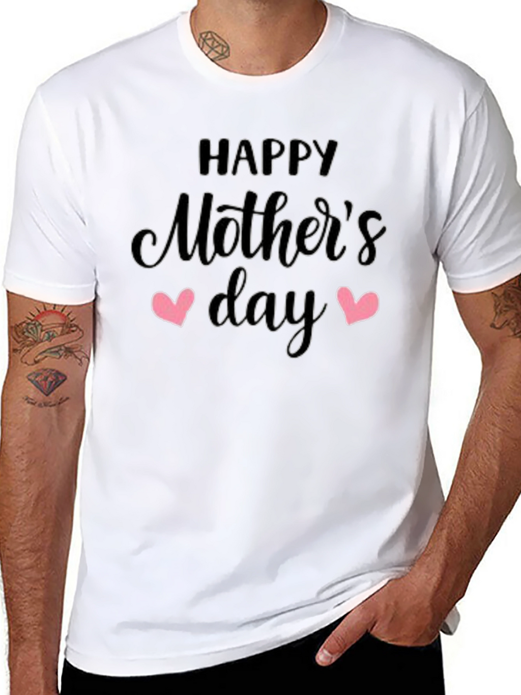 Happy Mothers Day T-Shirt - Black