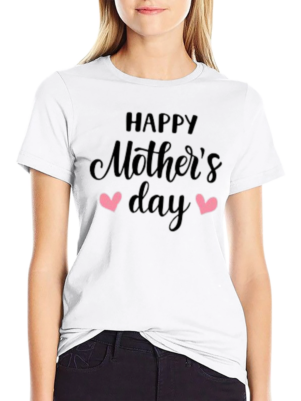 Happy Mothers Day T-Shirt - Black