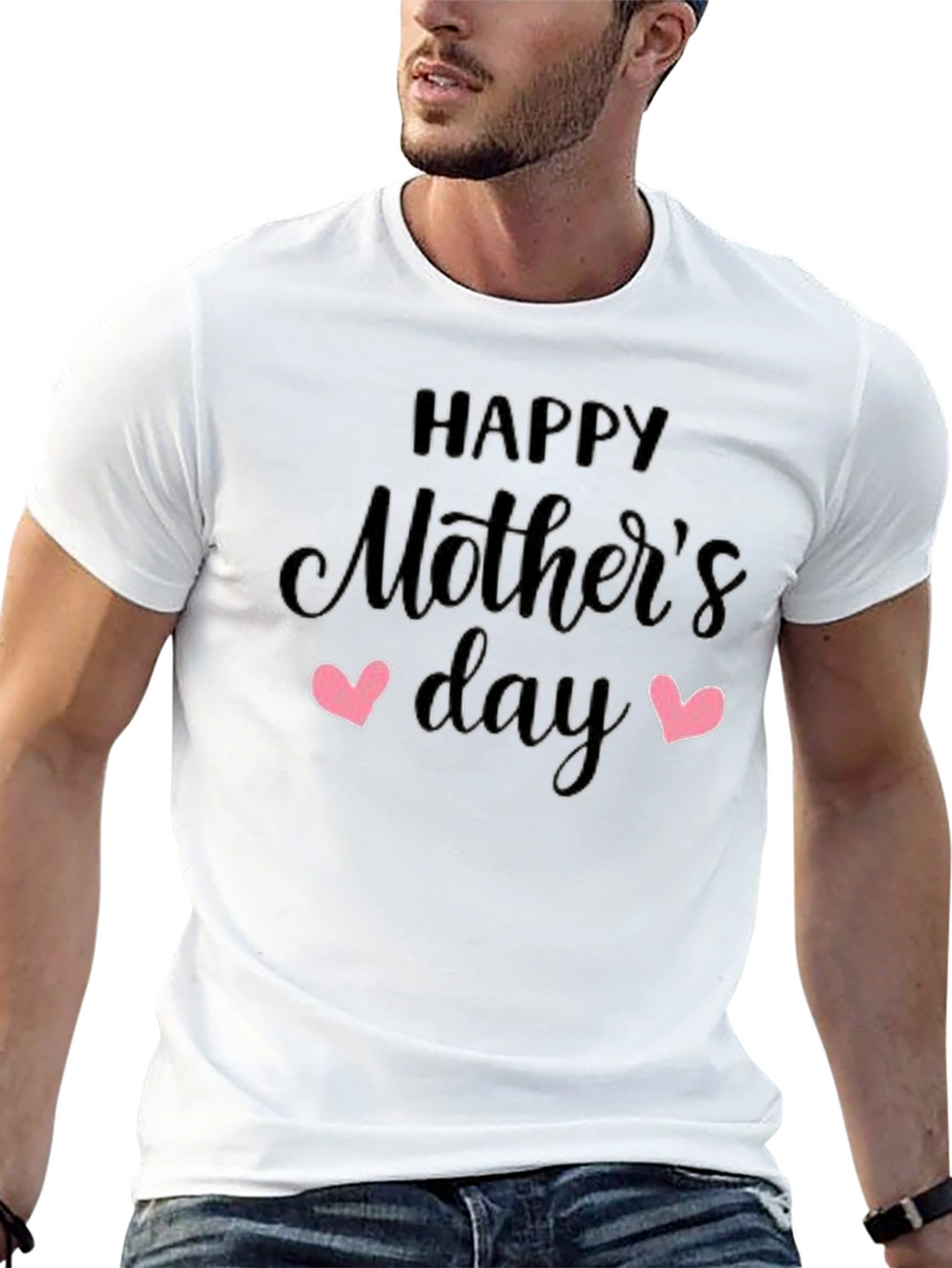 Happy Mothers Day T-Shirt - Black