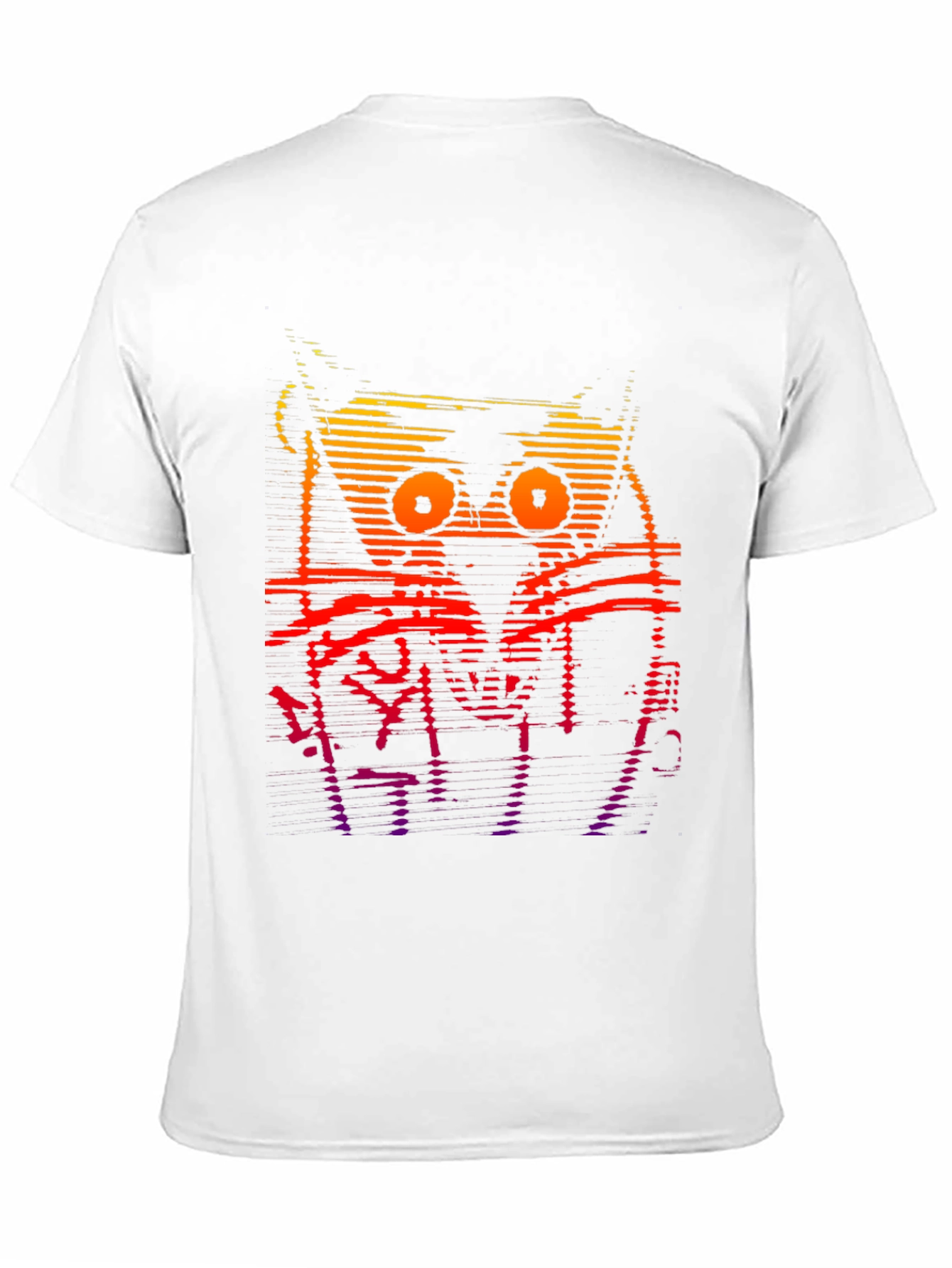Retro Glitch Cat Graphic T-Shirt
