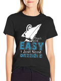 I Dont Need Easy Mens Black Graphic Tee