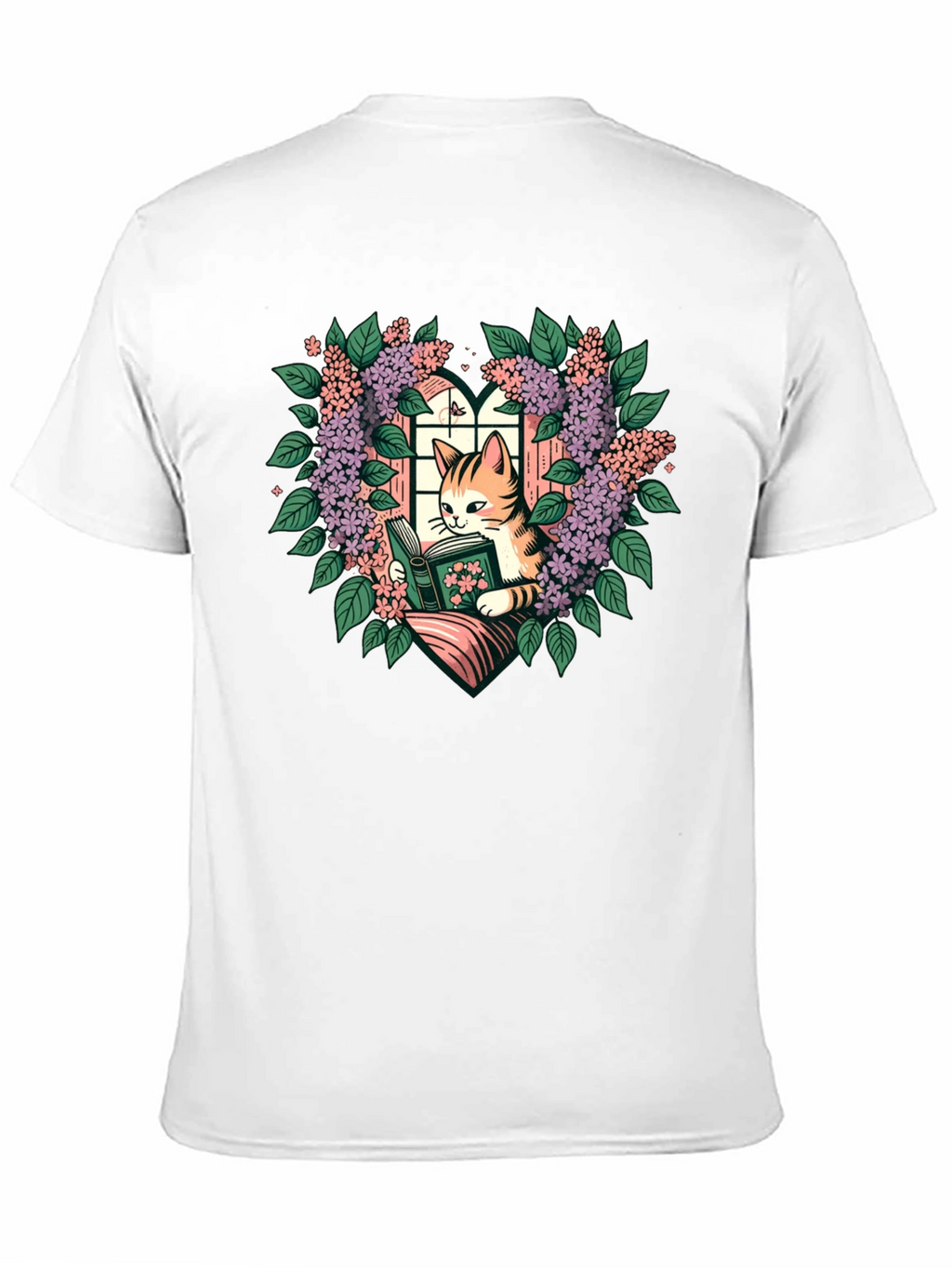 Cat Reading Book T-Shirt