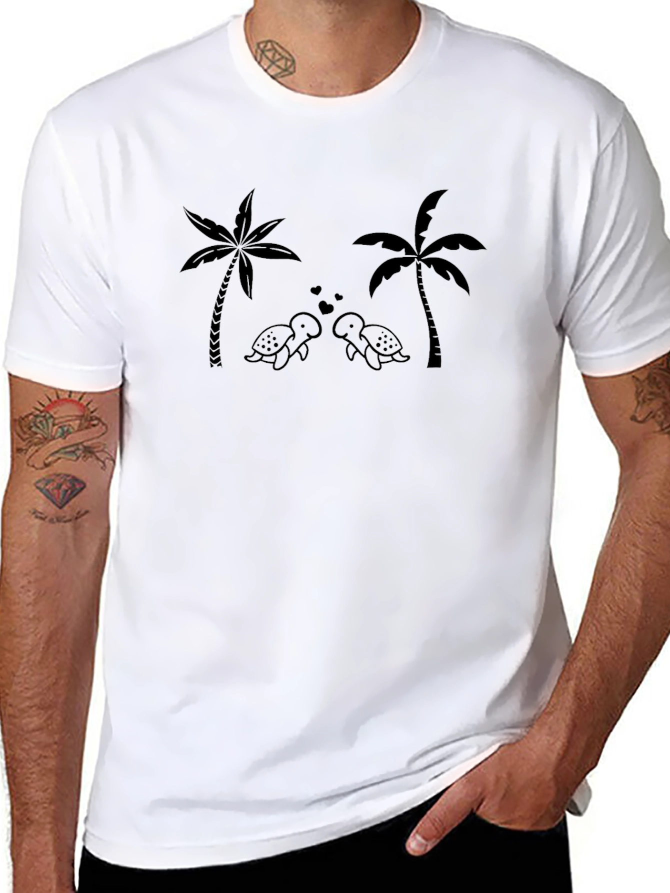 Turtle Love Black T-Shirt