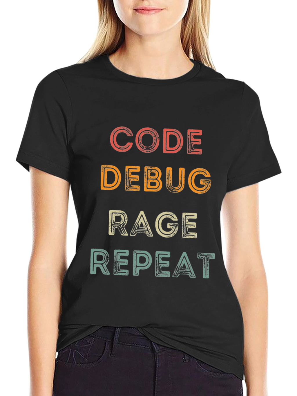 Code Debug Rage Repeat Programmer T-Shirt