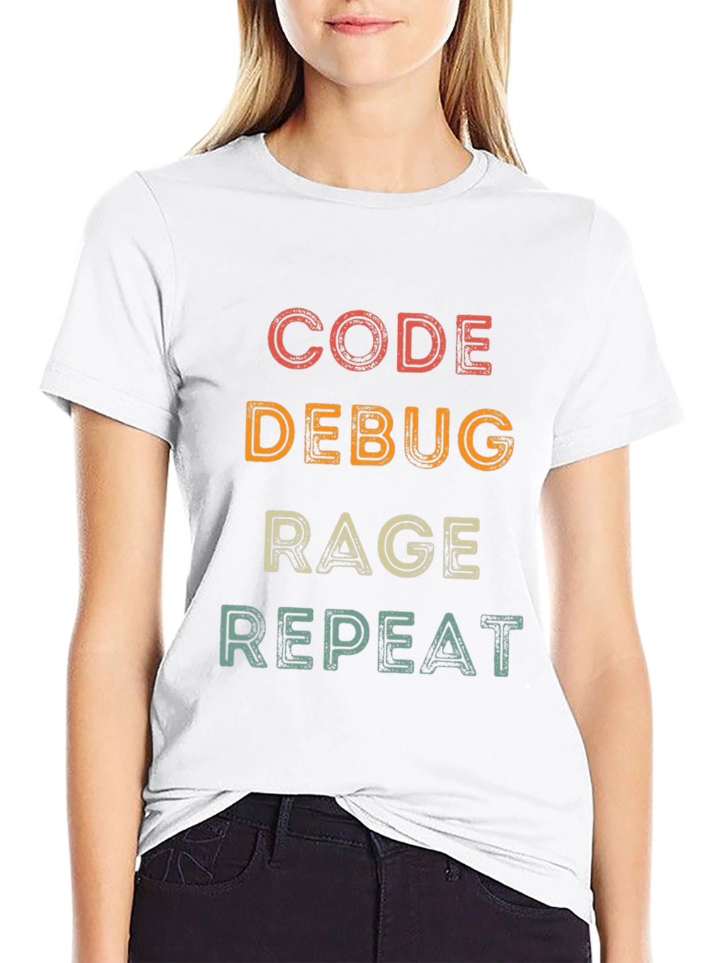 Code Debug Rage Repeat Programmer T-Shirt