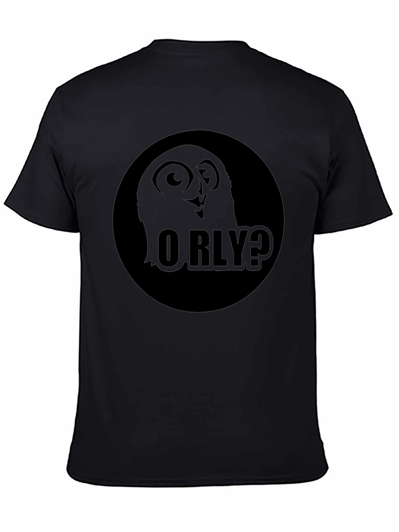 Funny O RLY? Owl Black T-Shirt