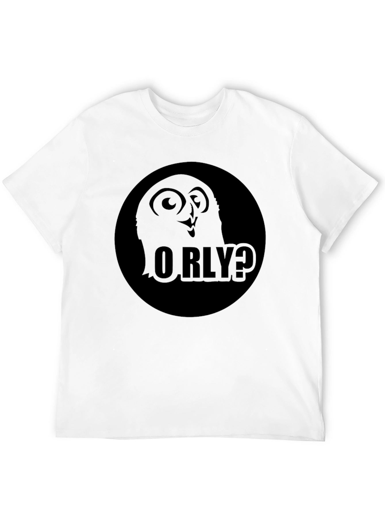Funny O RLY? Owl Black T-Shirt