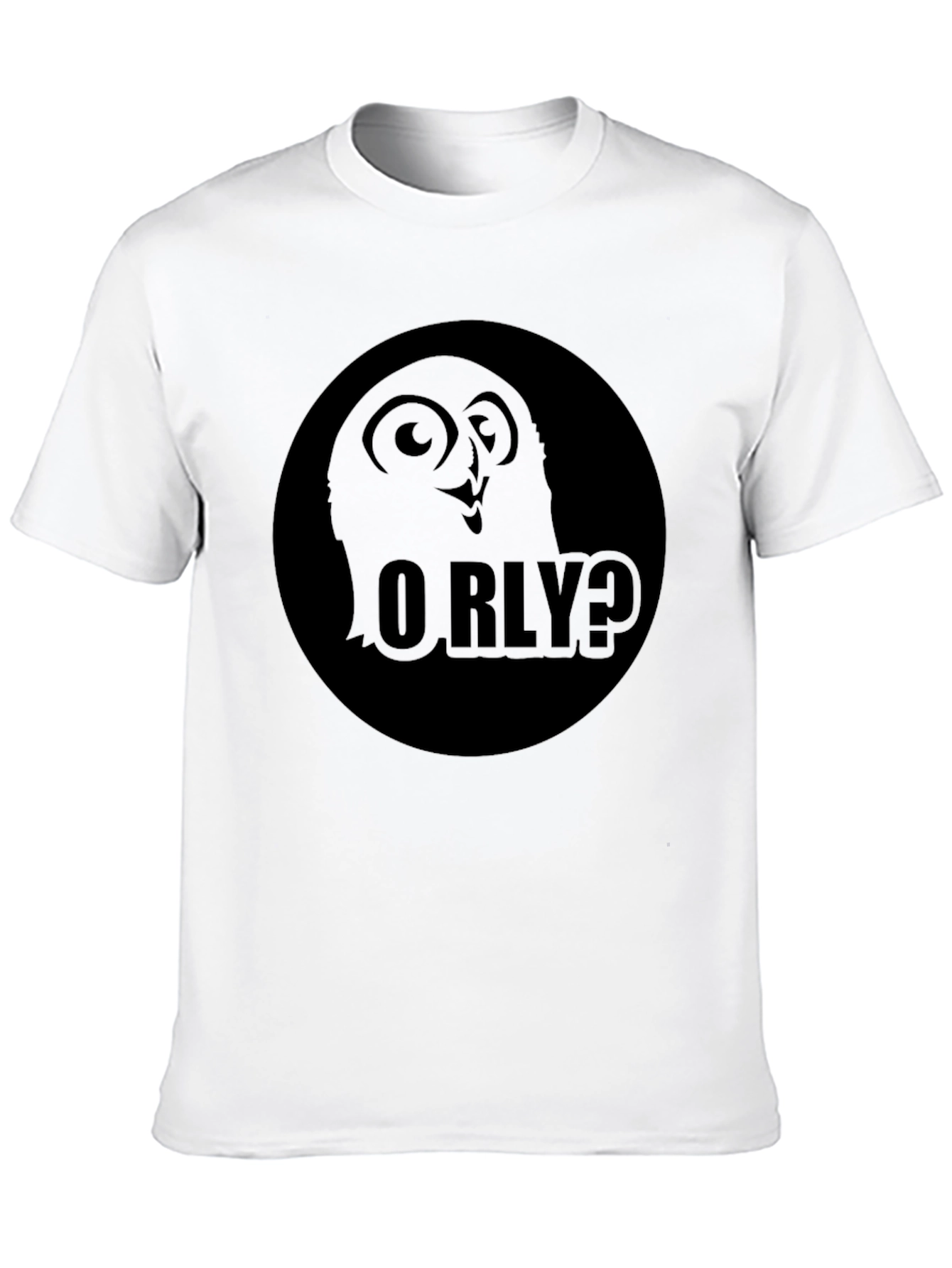 Funny O RLY? Owl Black T-Shirt