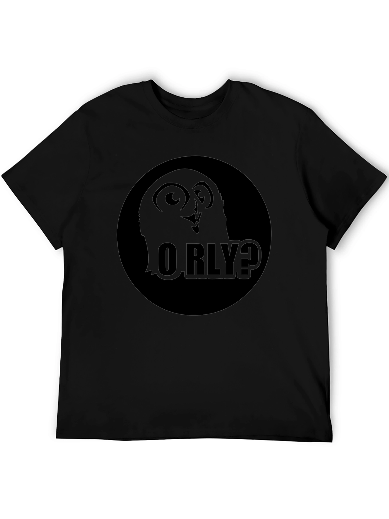 Funny O RLY? Owl Black T-Shirt