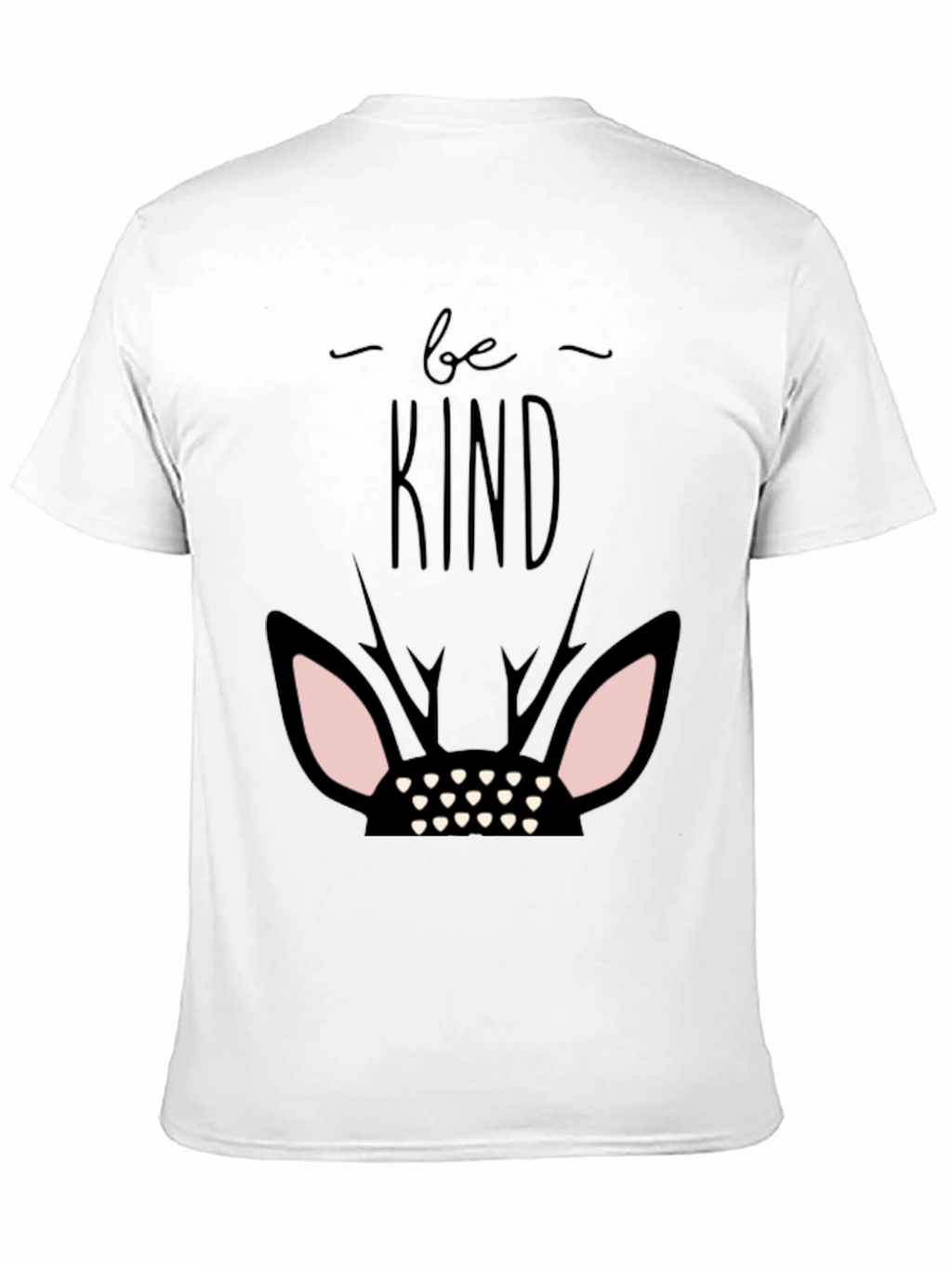 Be Kind Deer Graphic Black T-Shirt