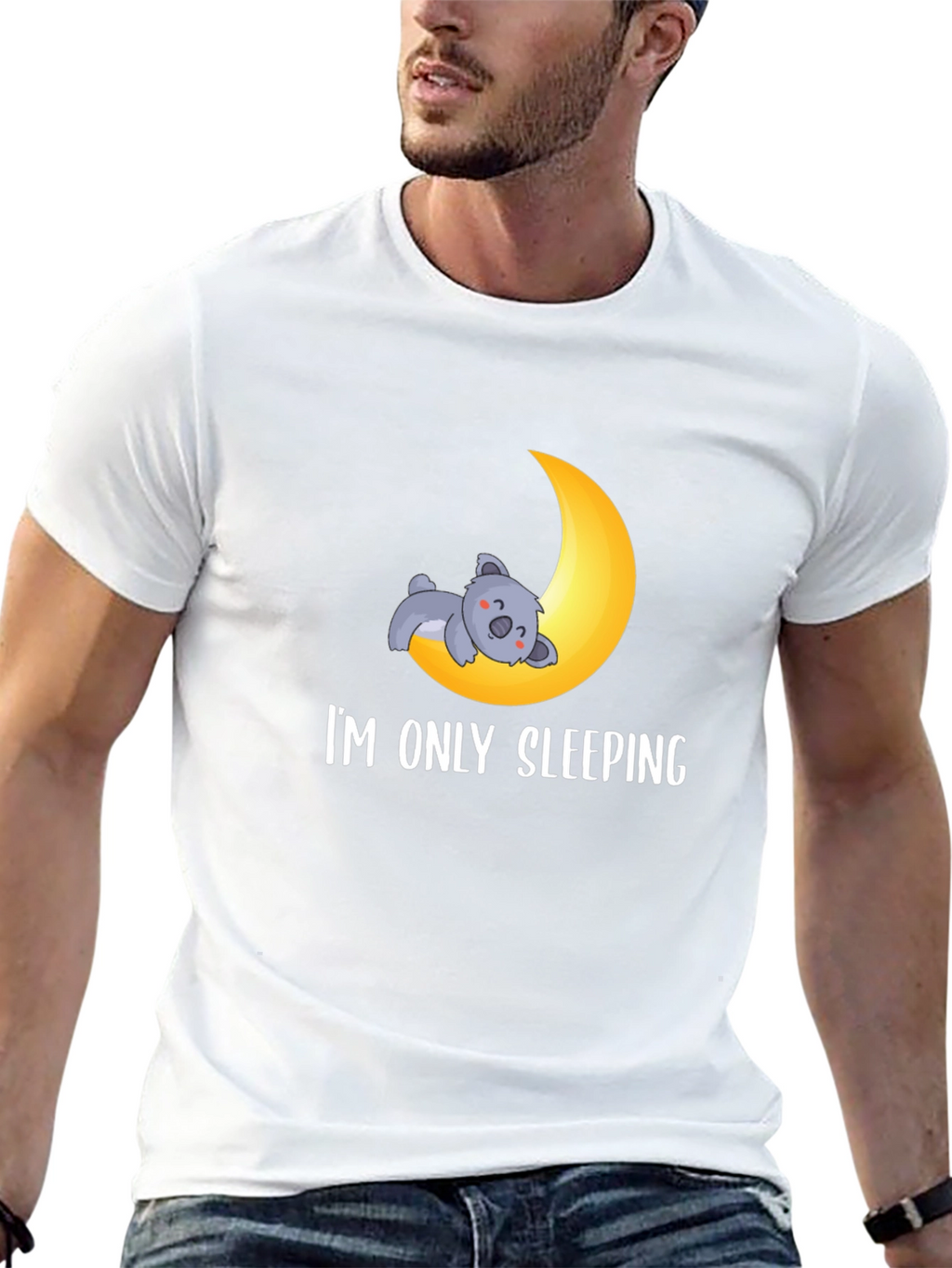 Im Only Sleeping T-Shirt - Koala Moon Tee