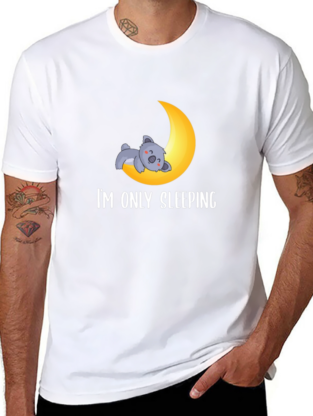 Im Only Sleeping T-Shirt - Koala Moon Tee