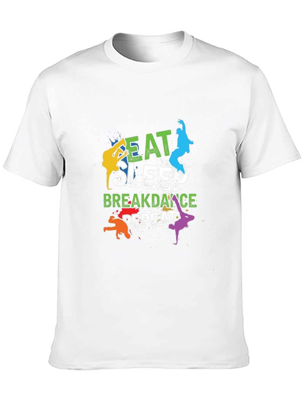 Eat Sleep Breakdance Repeat Mens Black T-Shirt