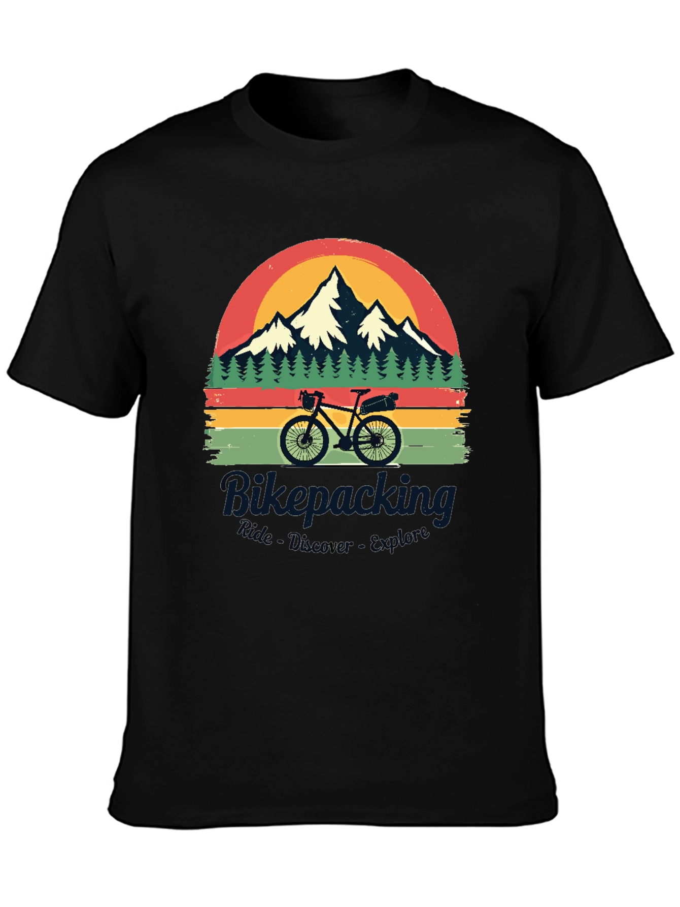 Bikepacking Ride Discover Explore Graphic T-Shirt