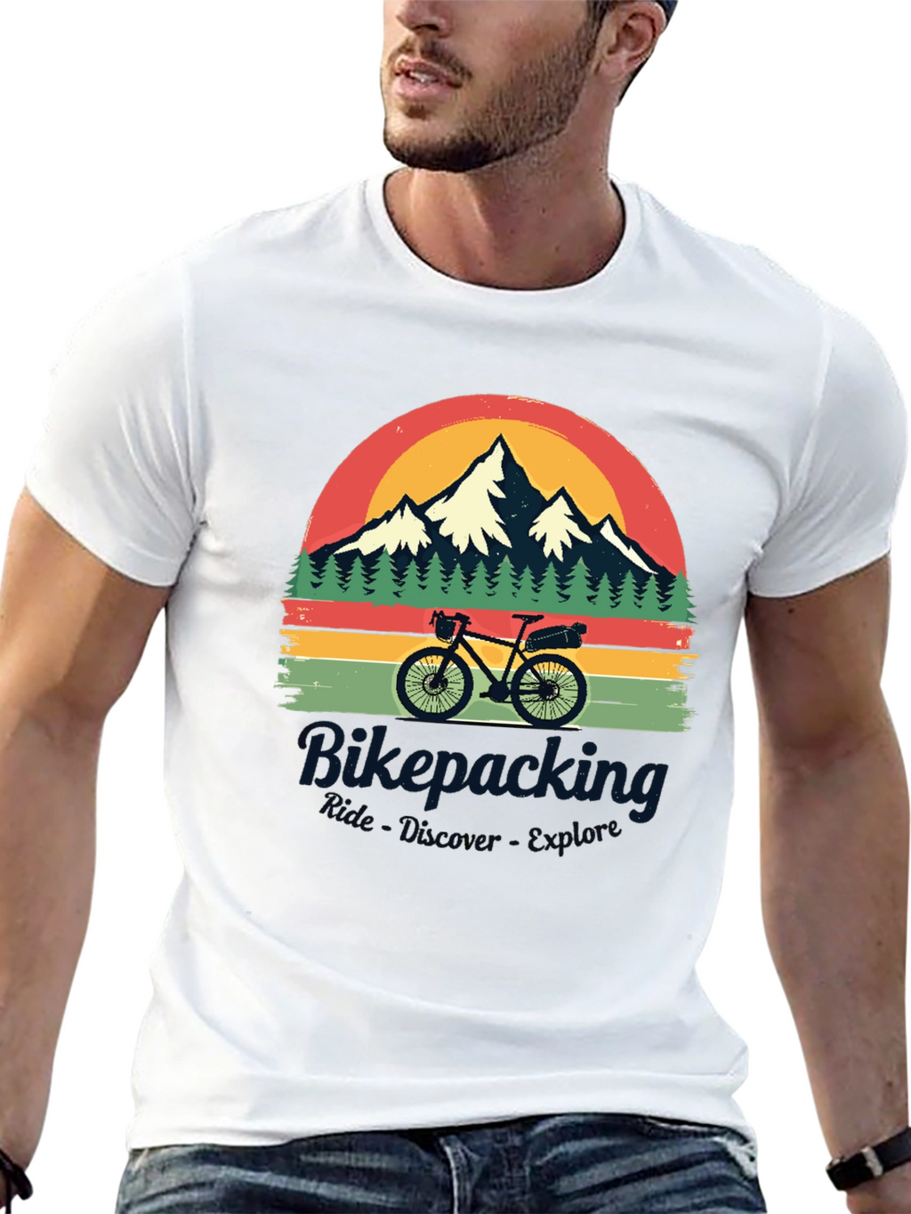 Bikepacking Ride Discover Explore Graphic T-Shirt
