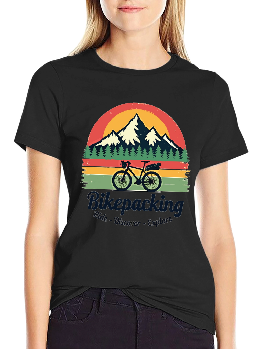Bikepacking Ride Discover Explore Graphic T-Shirt