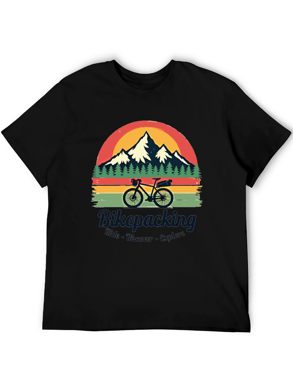 Bikepacking Ride Discover Explore Graphic T-Shirt