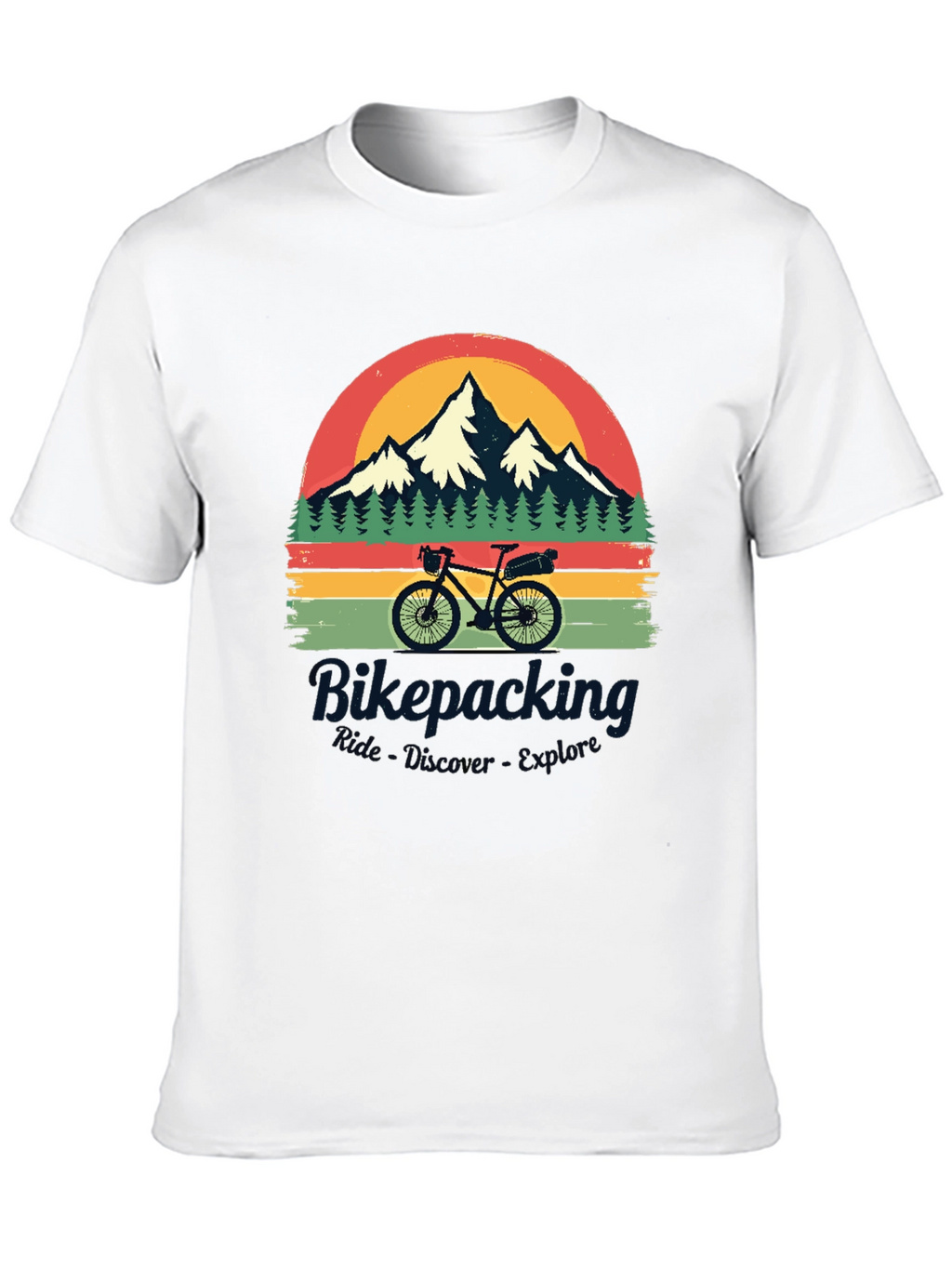Bikepacking Ride Discover Explore Graphic T-Shirt